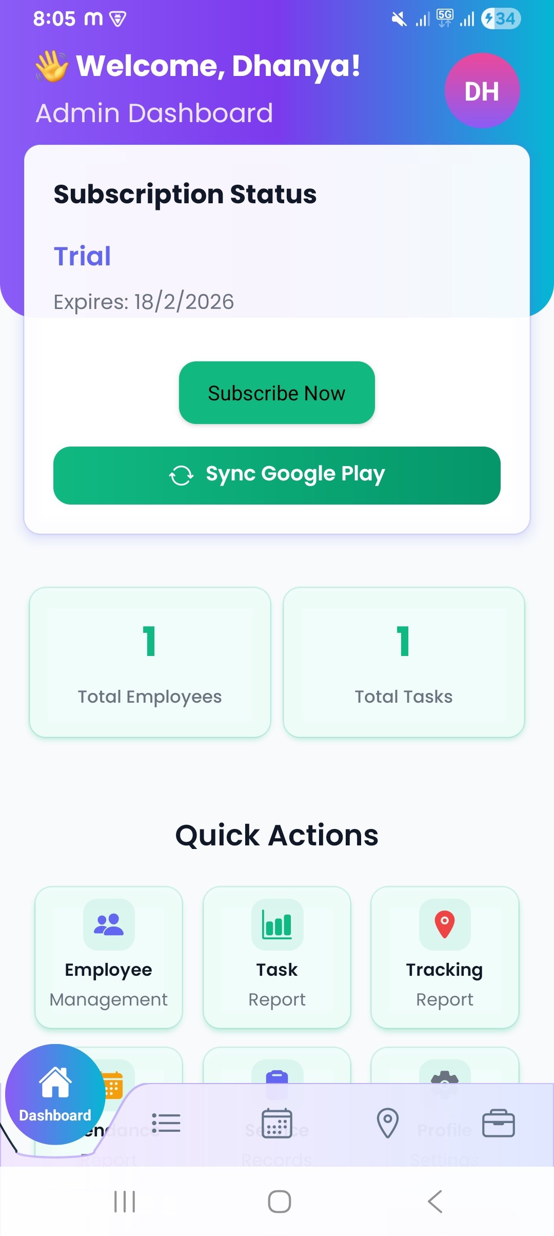 Admin dashboard - EMP Business app screenshot 1 of 9